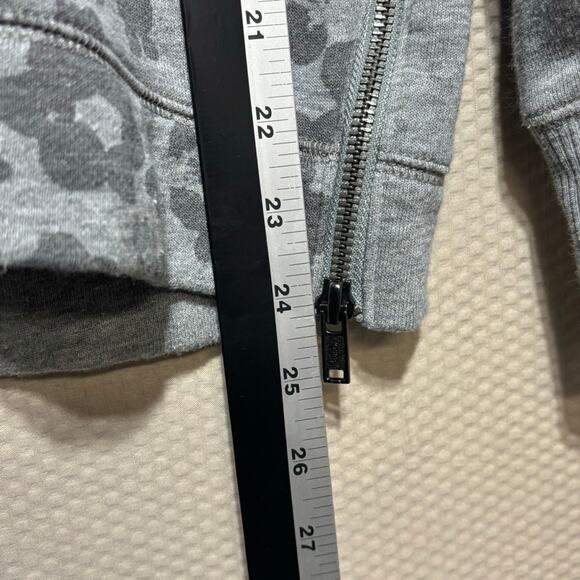 Banana Republic M Gray Floral Animal Print Sweatshirt Crewneck Zip Sides - Picture 9 of 10